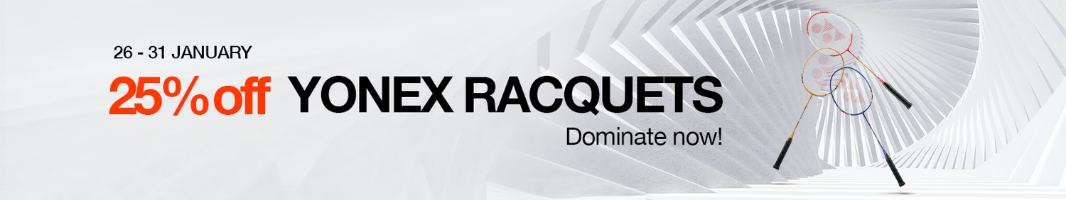 (26.01 - 31.01) 25% off for specific badminton rackets